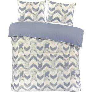 2e Halve Prijs Leen Bakker - Dekbedovertrek Viggo - 200x220 Cm - Polyester - Blauw