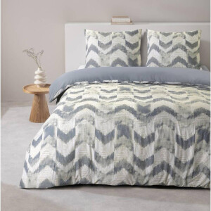 Leen Bakker - Dekbedovertrek Viggo - 240x220 Cm - Polyester - Blauw