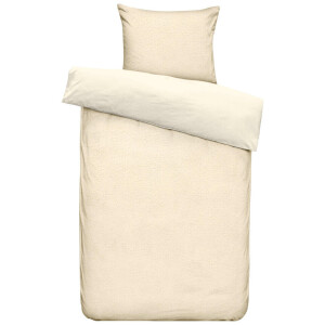 2e Halve Prijs Leen Bakker - Dekbedovertrek Teddy Favorite Fuzzle - Off-white - 140x220 Cm - Polyester/Teddy - Wit