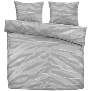2e Halve Prijs Leen Bakker - Dekbedovertrek Guyana - 240x220 Cm - Polyester - Grijs