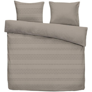 Leen Bakker - Dekbedovertrek Maysa - 240x220 Cm - Polyester - Beige