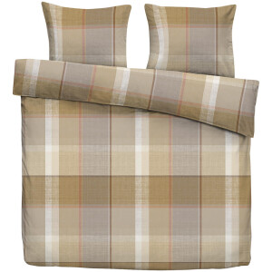 Leen Bakker - Dekbedovertrek Quebec - 200x200/220 Cm - Katoen - Bruin