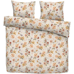 Leen Bakker - Dekbedovertrek Alora - Zand/oker- 240x200/220 Cm - Katoen - Roze#Beige