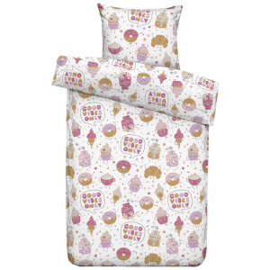 2e Halve Prijs Leen Bakker - Dekbedovertrek Yara - 140x200/220 Cm - Polyester - Roze