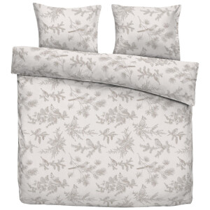 2e Halve Prijs Leen Bakker - Dekbedovertrek Noalyn - Off-white/taupe - 240x200/220 Cm - Polyester/Katoen - Crème#Taupe