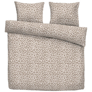 Leen Bakker - Dekbedovertrek Tobias - Zand/taupe - 200x200/220 Cm - Katoen/Polyester - Taupe#Beige