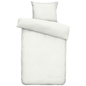 2e Halve Prijs Leen Bakker - Dekbedovertrek Luka - 140x200/220 Cm - Katoen - Wit