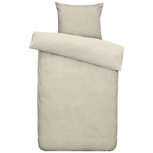 2e Halve Prijs Leen Bakker - Dekbedovertrek Teddy Favorite Fuzzle - 140x220 Cm - Polyester/Teddy - Taupe