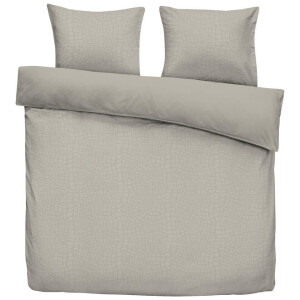 2e Halve Prijs Leen Bakker - Dekbedovertrek Cozy Contour - Zand - 240x220 Cm - Polyester - Grijs#Beige