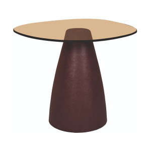 Sohome Bijzettafel 'Jacky' Glas Burgundy 50cm
