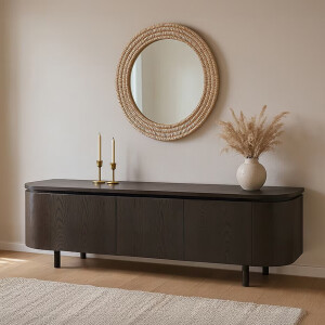 Livingfurn TV-meubel 'Tobago' Eiken, 170cm, kleur Espresso