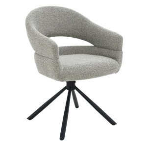 Livingfurn Draaibare Eetkamerstoel 'Linn' kleur Taupe
