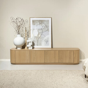 Livingfurn TV-meubel 'Novero' Eiken, 220cm, kleur Naturel