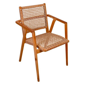 Livingfurn Tuinstoel 'Anya' Teakhout en rattan