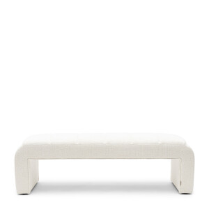 Rivièra Maison Eetkamerbank 'Brera' Bouclé, 160cm, kleur Simply White