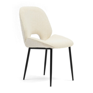 Rivièra Maison Eetkamerstoel 'Mr. Beekman' Bouclé, kleur Simply White