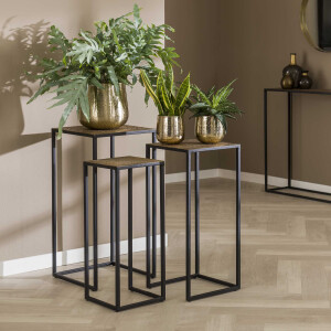 LifestyleFurn Zuil 'Corky' Set van 3 stuks, kleur Antiek Brons
