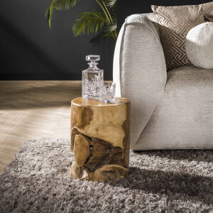 LifestyleFurn Ronde Bijzettafel 'Ryanne' Teakhout, 30cm