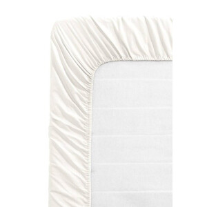 Leen Bakker - Hoeslaken - Off White - 120x200 Cm - Katoen - Wit