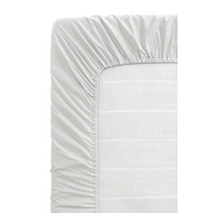 Leen Bakker - Hoeslaken Percale Katoen - Licht - 140x200 Cm - Percal Katoen - Grijs