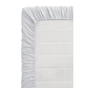 Leen Bakker - Topper Hoeslaken - Percale Katoen - Licht - 180x200 Cm - Percal Katoen - Grijs
