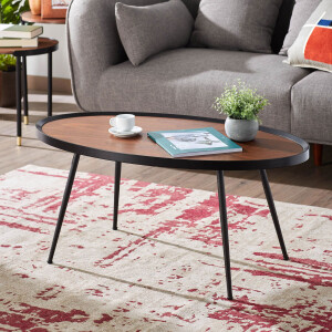 Kave Home Salontafel 'Kinsley' 102 x 56cm, kleur Zwart
