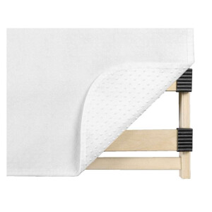 Leen Bakker - Ondermatrasbeschermer Noppen - 140x200 Cm - Polyester - Wit