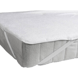 Leen Bakker - Waterdichte Matrasbeschermer Badstof - 140x200 Cm - Katoen/Polyester/Badstof - Wit