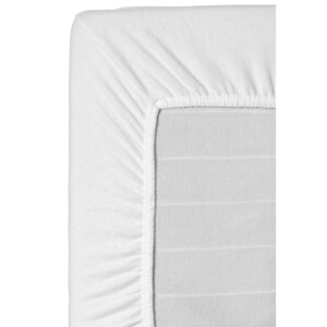 Leen Bakker - Hoeslaken Molton - 90x220 Cm - Katoen - Wit