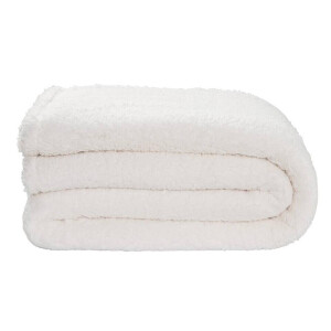 Leen Bakker - Sprei Teddy - Off-white - 240x220 Cm - Polyester - Crème