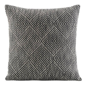 2e Halve Prijs Leen Bakker - Sierkussen Shanghai - Antraciet - 45x45 Cm - Polyester - Grijs
