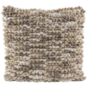 2e Halve Prijs Leen Bakker - Sierkussen Iep - /zand - 45x45 Cm - Polyester - Beige - 10x45x45 Cm