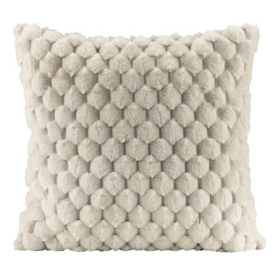 2e Halve Prijs Leen Bakker - Sierkussen Cynthia - Ivoor - 45x45 Cm - Polyester - Beige - 10x45x45 Cm