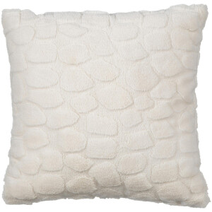 2e Halve Prijs Leen Bakker - Sierkussen Isadee - Off-white - 45x45 Cm - Polyester - Wit