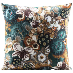 2e Halve Prijs Leen Bakker - Sierkussen Lois - Petrol - 45x45 Cm - Polyester - Blauw