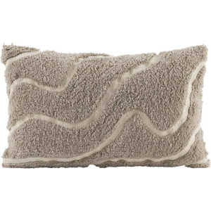 2e Halve Prijs Leen Bakker - Sierkussen Guust - Grijs/wit - 30x50 Cm - Katoen - Wit#Grijs