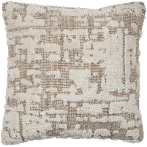 1+1 Gratis Leen Bakker - Sierkussen Dayen - 45x45 Cm - Polyester - Crème