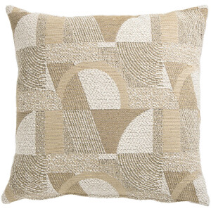1+1 Gratis Leen Bakker - Sierkussen Jop - Zand - 45x45 Cm - Polyester - Beige