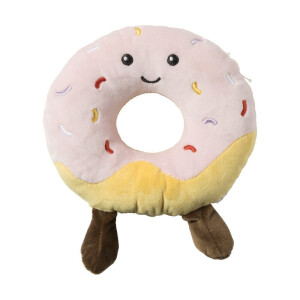 Knuffel donut - multikleur - ø16 cm