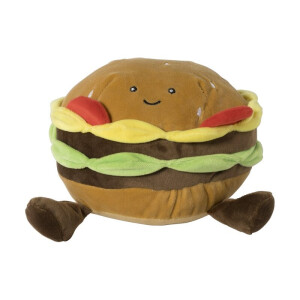 Knuffel hamburger - multikleur - 16.5x14 cm