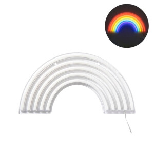 Neon LED lamp regenboog - multikleur - 30x16 cm