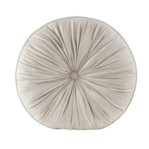 2e Halve Prijs Leen Bakker - Matraskussen Olivia - Ø45x10 Cm - Velvet - Beige