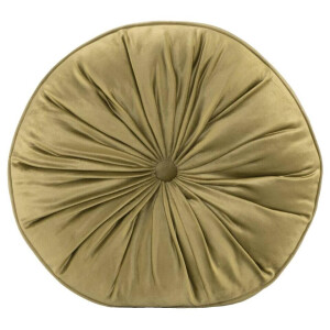 2e Halve Prijs Leen Bakker - Matraskussen Olivia - Ø45x10 Cm - Polyester - Groen