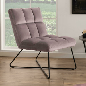 Bendt Fauteuil 'Kristian' Velvet, kleur Roze