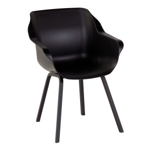 Hartman Tuinstoel 'Sophie' met armleuning, kleur Zwart