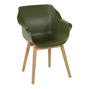 Hartman Tuinstoel 'Sophie Teak' met armleuning, kleur Groen