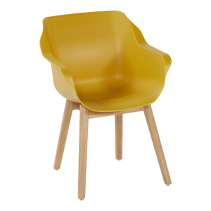 Hartman Tuinstoel 'Sophie Teak' met armleuning, kleur Geel