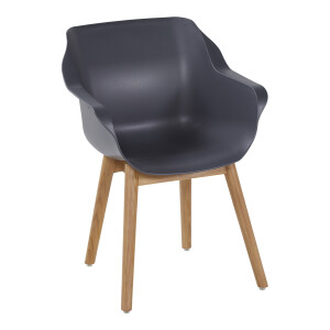 Hartman Tuinstoel 'Sophie Teak' met armleuning, kleur Antraciet