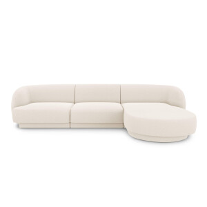3.5-zitshoekbank Miley rechts bouclé | Micadoni Home