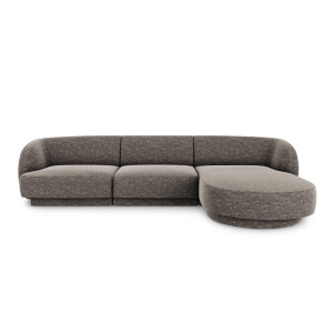 3.5-zitshoekbank Miley rechts chenille | Micadoni Limited Edition